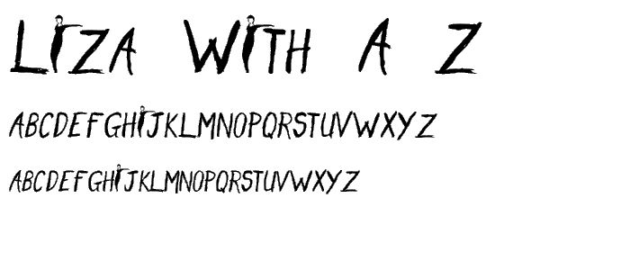 Liza with a Z font